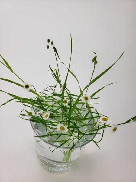 Light and airy grass flower arrangement for summer