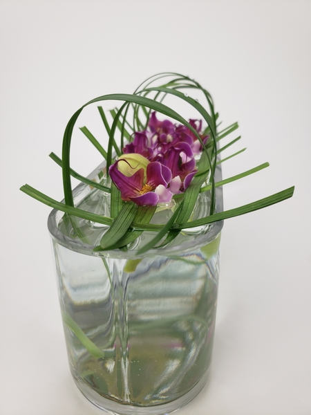 Column and lip from a orchid to craft a floral design