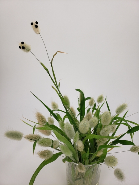 Bunny tail grass ghosts for autumn Halloween designs