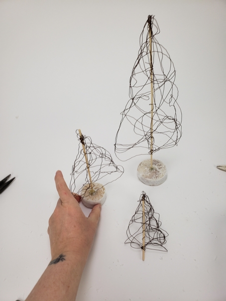 And shape the wire into small trees