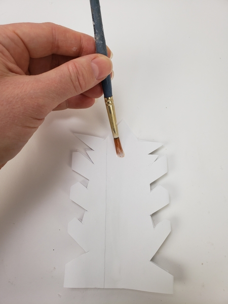 Place a line of glue down the middle