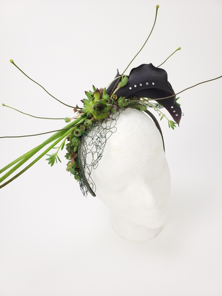 How to craft a base for a floral head piece for weddings