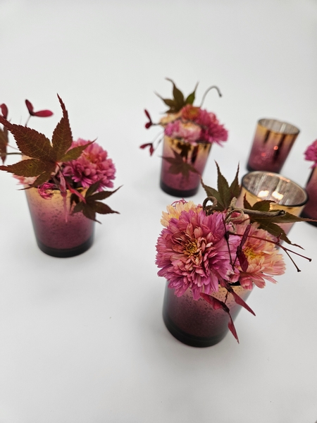 Fill small vases with flowers to place every here and there