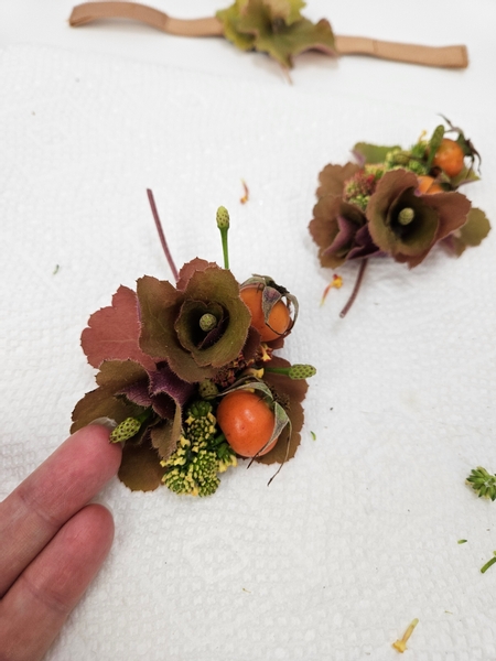 And glue in a lantana seed head into the foliage flower to finish it off