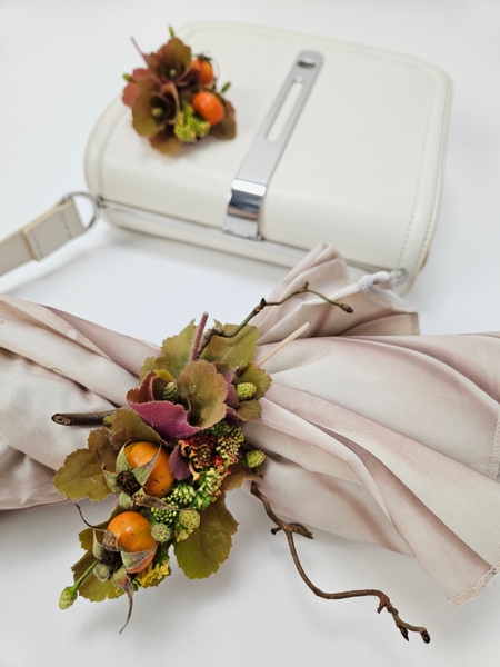 Create a long lasting autumn corsage for a seasonal accessory