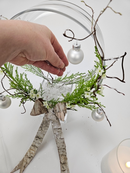 Sprinkle a dusting of snow in the top container