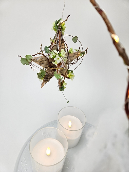 Wishing star for a New Year display centerpiece