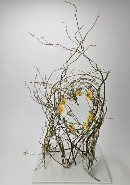 A tendril connection floral art design by Christine de Beer