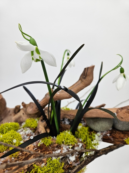 Foam free flower arrangement that celebrates the first signs of Spring