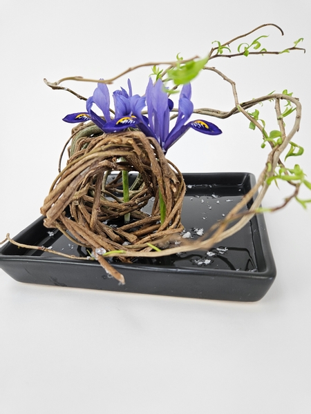 Using tiny wreaths as armatures for foam free sustainable floral mechanics