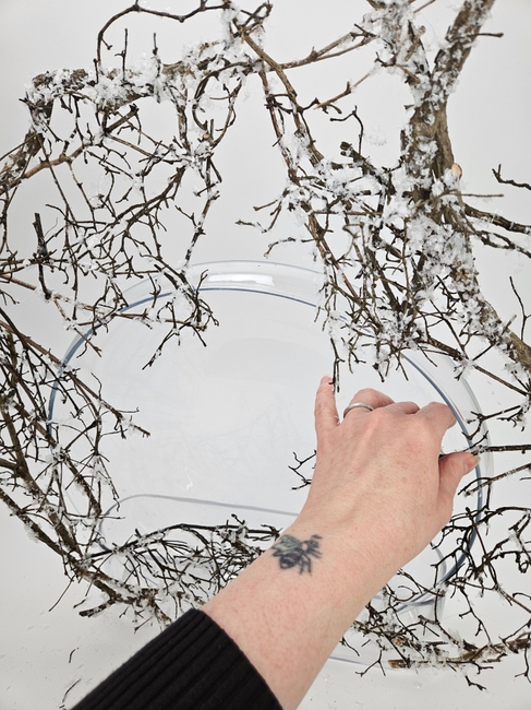 Winter Twig Panel with Space for a glowing Wish Upon a New Year’s Eve Star