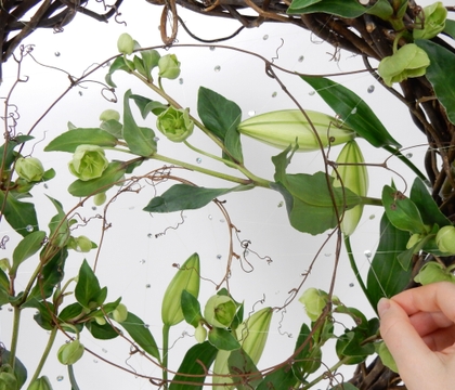 Sparkle web for a wreath display